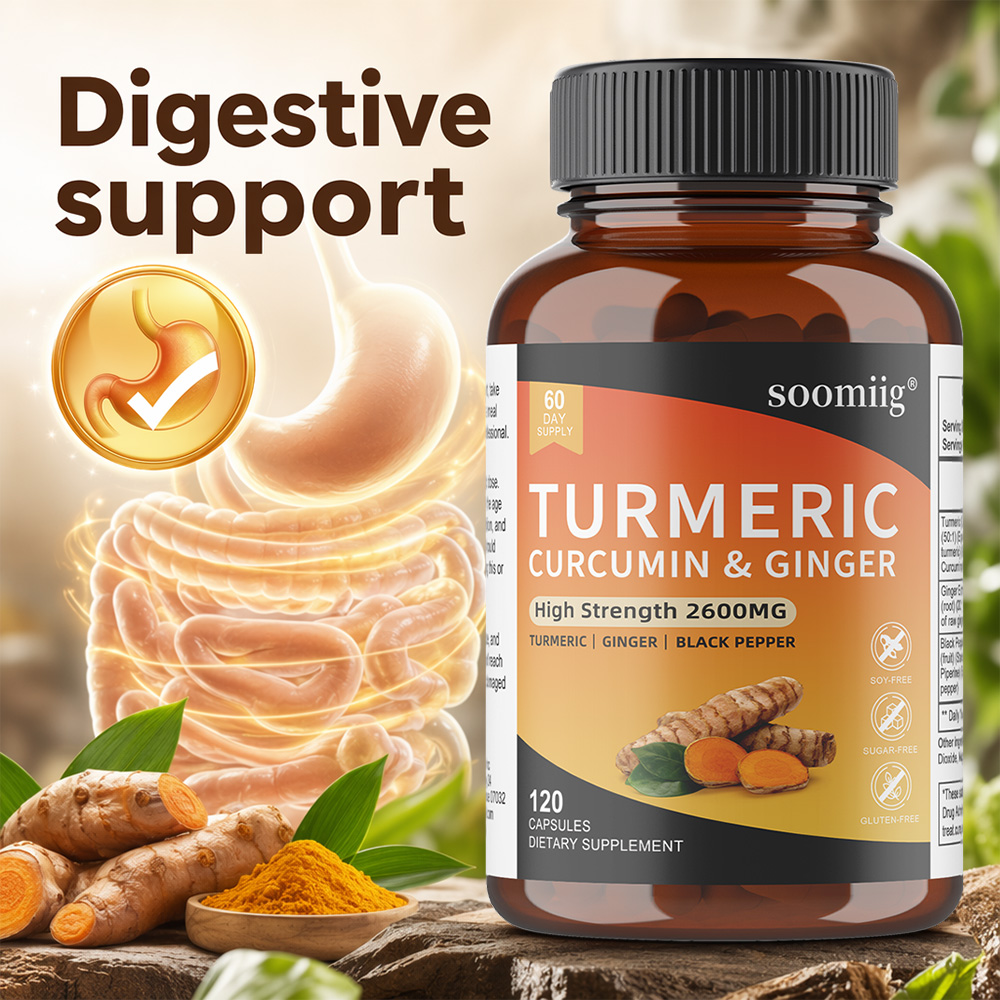 Turmeric Curcumin Capsule - Capsule di Curcuma, Zenzero e Pepe